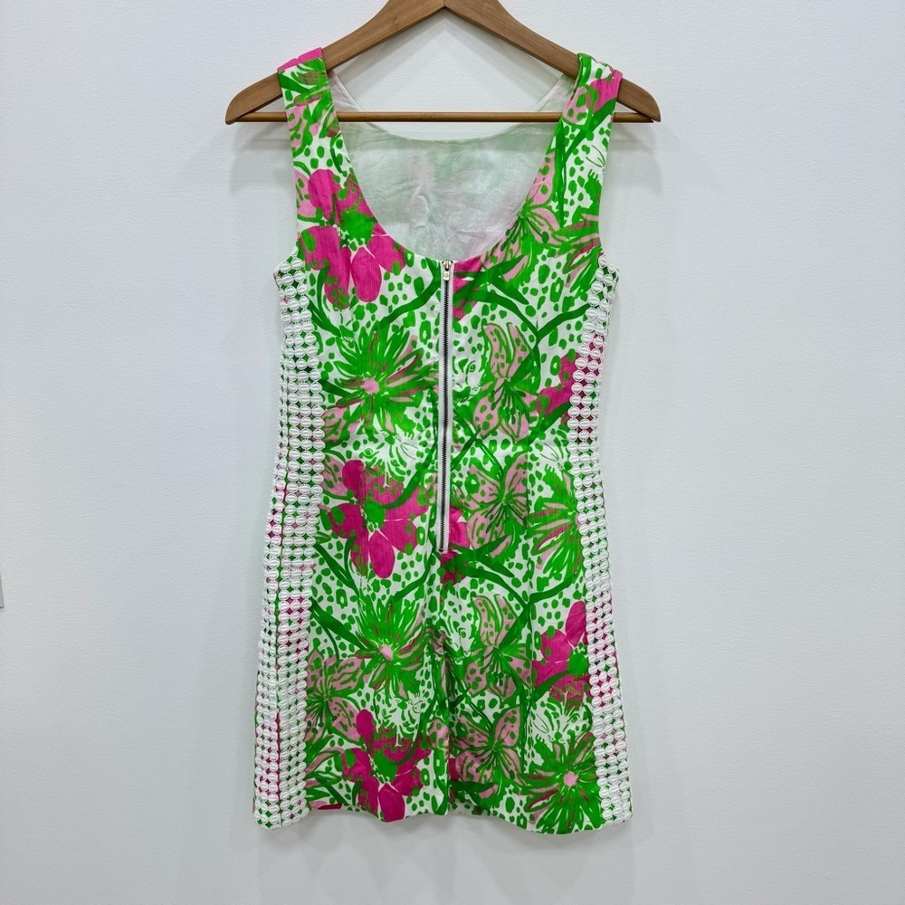Lilly Pulitzer Delia Shift Cabana Pink In The Garden rare gorgeous dress Sz 4 - Picture 3 of 7